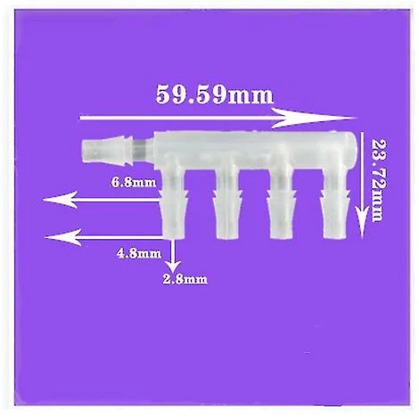 BAICCCF Robinet De Cuve De Récupération D'eau 10 Pièces Connecteurs De Tuyau D'air Transparents Pompe à Air D'aquarium Connecteur De Tuyau à Cinq Voies Pour Accessoire D'aquarium, 4.8mm 4 BAICCCF Robinet De Cuve De Récupération D'eau 10 Pièces Connecteurs De Tuyau D'air Transparents Pompe à Air D'aquarium Connecteur De Tuyau à Cinq Voies Pour Accessoire D'aquarium, 4.8mm – Image 2