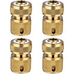 BAICCCF Autres Accessoires De Robinetterie 4 Connecteurs Rapides De Tuyau D'arrosage En Laiton, Connecteurs Rapides De Tuyau D'arrosage à Connecteur Rapide