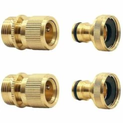 BAICCCF Robinet De Cuve De Récupération D'eau Tuyau D'arrosage Raccord Rapide Tuyau D'arrosage Extensible Connecteur Adaptateur Mâle à Femelle Pour Robinet Et Jet, 2 Ensembles