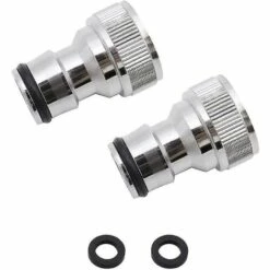 BAICCCF Robinet De Cuve De Récupération D'eau Lot De 2 Connecteurs De Robinet Universels En Cuivre Argenté De 1/2 Pouce Pour Tuyau D'arrosage Et Raccords De Raccordement De Robinet Adaptateurs De Robinet Pour La Cuisine