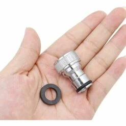 BAICCCF Robinet De Cuve De Récupération D'eau Lot De 2 Connecteurs De Robinet Universels En Cuivre Argenté De 1/2 Pouce Pour Tuyau D'arrosage Et Raccords De Raccordement De Robinet Adaptateurs De Robinet Pour La Cuisine -Promos Récupération Magasin 64771462 5