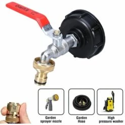 MINKUROW Adaptateur De Réservoir(robinet En Alliage Et Bec En Laiton) Pour IBC Connecteur à Filetage 1/2", Robinet Cuve 1000L Robinet Recuperateur Eau De Pluie, Robinet Sortie Raccord Vanne Robinet Raccords De Tuyau D'arrosage 10 MINKUROW Adaptateur De Réservoir(robinet En Alliage Et Bec En Laiton) Pour IBC Connecteur à Filetage 1/2", Robinet Cuve 1000L Robinet Recuperateur Eau De Pluie, Robinet Sortie Raccord Vanne Robinet Raccords De Tuyau D'arrosage -Promos Récupération Magasin 64806003 4