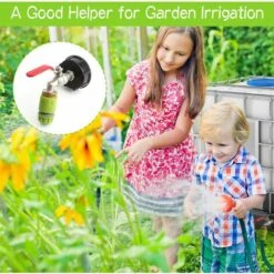 MINKUROW Adaptateur De Réservoir En Laiton Nickelé Pour IBC Connecteur à Filetage 1/2", Robinet Cuve 1000L Robinet Recuperateur Eau De Pluie, Robinet Sortie Raccord Vanne Robinet Raccords De Tuyau D'arrosage -Promos Récupération Magasin 64806004 5