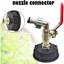 LLOVE Robinet Cuve 1000L Robinet Recuperateur Eau De Pluie, Adaptateur De Réservoir D'eau IBC 1/2" Double Robinet Recuperateur Eau De Pluie,Robinet En Laiton Fabriqué En PP Filetage Gros 60 Mm (2pcs) -Promos Récupération Magasin 64870426 3