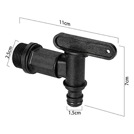 LITZEE Robinet Cuve 1000l Plastique,Adaptateur De Boîte De Rangement D'eau IBC,Adaptateur Robinet Tuyau Arrosage,pour Recuperateur Eau De Pluie, Réservoir De Carburant (Plastique) 6 LITZEE Robinet Cuve 1000l Plastique,Adaptateur De Boîte De Rangement D'eau IBC,Adaptateur Robinet Tuyau Arrosage,pour Recuperateur Eau De Pluie, Réservoir De Carburant (Plastique) – Image 4