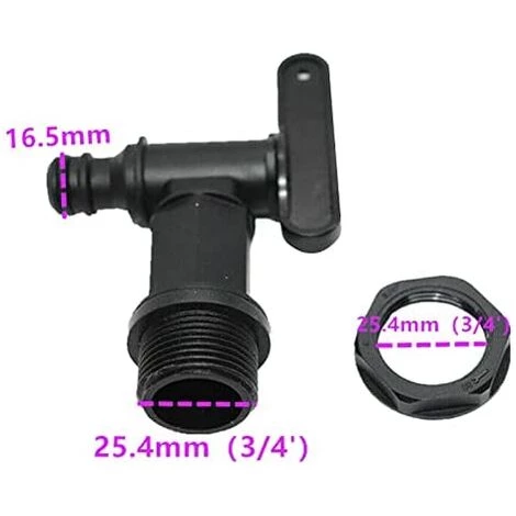 LITZEE Robinet Cuve 1000l Plastique,Adaptateur De Boîte De Rangement D'eau IBC,Adaptateur Robinet Tuyau Arrosage,pour Recuperateur Eau De Pluie, Réservoir De Carburant (Plastique) 7 LITZEE Robinet Cuve 1000l Plastique,Adaptateur De Boîte De Rangement D'eau IBC,Adaptateur Robinet Tuyau Arrosage,pour Recuperateur Eau De Pluie, Réservoir De Carburant (Plastique) – Image 5