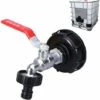 MèREÉTERNEL Robinet Cuve 1000L Avec Adaptateur Robinet Tuyau Arrosage, S60X6 IBC Raccord Robinet, Robinet De Jardin Pour Recuperateur Eau De Pluie (Adaptateur En Plastique 3/4") Ternel -Promos Récupération Magasin 65182898 1