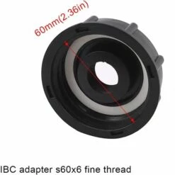 CESIèCLEFOU Adaptateur De Réservoir De Vidange Plastique Eau Réservoir Couvercle Adaptateur En S60x6 IBC Adaptateurs Raccords Filetages Épais Robinets （1/2 3/4 1 Pouce Noir 3 Pièces）Lefou -Promos Récupération Magasin 65642142 3