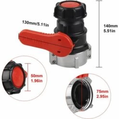 DECKON 2 Pièces Adaptateur Réservoir IBC, Vanne Cuve Vanne Pour Cuve IBC, Adaptateur IBC Pour Réservoir, Robinet Cuve IBC DN50 (75 Mm) -Promos Récupération Magasin 65664303 2