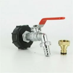 MULTICUVES Raccord Cuve Eau S60X6 - Robinet Laiton Chromé 15 Mm + Nez 20x27