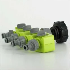 MULTICUVES Raccord Cuve Eau S60X6 - 4 Robinets Avec Nez (type Gardena)