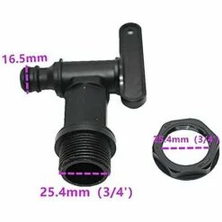 Cisea Robinet De Réservoir En Plastique 1000l, Adaptateur De Boîte De Stockage D'eau Ibc, Adaptateur De Robinet De Tuyau D'arrosage, Pour Collecteur D'eau De Pluie, Réservoir De Carburant (cuivre) -Promos Récupération Magasin 66080100 3