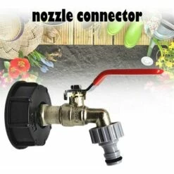 JOORRT Robinet De Réservoir 1000L S60X6 Connecteur De Robinet IBC Avec Raccord De Tuyau 1/2, Adaptateur De Réservoir De Vidange, Pour Robinet De Jardin, Pour Adaptateur De Réservoir (1 Pièce) -Promos Récupération Magasin 66165259 4