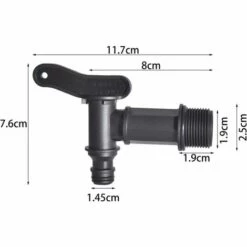 YEURIé Robinet Cuve Plastique,Adaptateur De Boîte De Rangement D'eau IBC,Adaptateur Robinet Tuyau Arrosage,pour Recuperateur Eau De Pluie, Recuperateur D Eau De Pluie, 3/4" -Promos Récupération Magasin 66175027 2