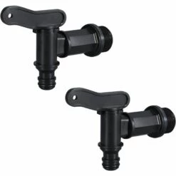 Robinet Cuve Plastique,Adaptateur De Boîte De Rangement D'eau IBC,Adaptateur Robinet Tuyau Arrosage,pour Recuperateur Eau De Pluie, Avec Joint, Contre-écrou Et Raccord De Robinet, 3/4" (2PCS) Ephé