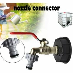1000L S60X6 IBC Tap Connector With 1/2" Hose Connector, Drain Tank Adapter, For Garden Tap, For Tank Adapter (1 Piece),Adélala -Promos Récupération Magasin 66382230 3