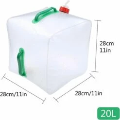 GRID COOL TSLBW 20L Réservoir D'eau Pliable Sac Conteneur Avec Robinet, Transporteur D'eau De Camping Pliable Portatif Transparent Pour Le Bureau, Le Camping, Les Jus De Fruits, Les Cocktails -Promos Récupération Magasin 66758203 2