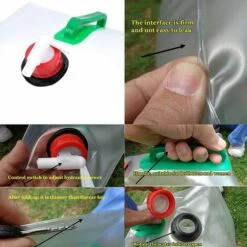 GRID COOL TSLBW 20L Réservoir D'eau Pliable Sac Conteneur Avec Robinet, Transporteur D'eau De Camping Pliable Portatif Transparent Pour Le Bureau, Le Camping, Les Jus De Fruits, Les Cocktails -Promos Récupération Magasin 66758203 5