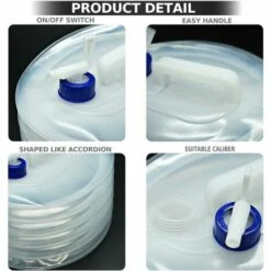 HEGUYEY Seau à Eau, Réservoir D'eau Pliable Et Portable De 10 L, Réservoir D'eau Sans BPA Pour Le Camping, La Randonnée, La Pêche, L'escalade -Promos Récupération Magasin 66817318 3