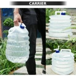 HEGUYEY Seau à Eau, Réservoir D'eau Pliable Et Portable De 10 L, Réservoir D'eau Sans BPA Pour Le Camping, La Randonnée, La Pêche, L'escalade -Promos Récupération Magasin 66817318 4