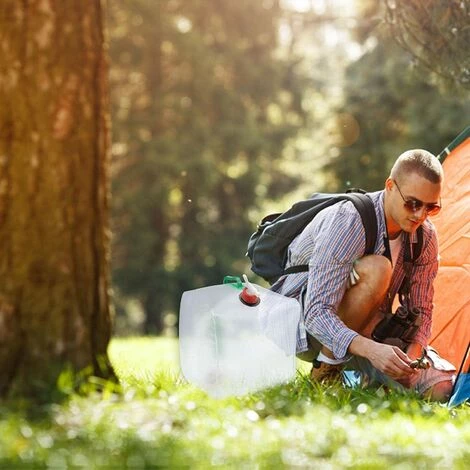 AOUGO Bidons D'eau Pliables 10L, Récipient à Eau Pour Sac à Dos | Pot D'eau Potable De Voiture Avec Poignée Robinet Bouchon à Vis, Pour Randonnée En Plein Air Pique-nique Voyage Barbecue Pique-nique, 10L (1pcs) 4 AOUGO Bidons D'eau Pliables 10L, Récipient à Eau Pour Sac à Dos | Pot D'eau Potable De Voiture Avec Poignée Robinet Bouchon à Vis, Pour Randonnée En Plein Air Pique-nique Voyage Barbecue Pique-nique, 10L (1pcs) – Image 2