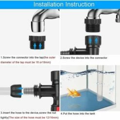 BAICCCF Robinet De Cuve De Récupération D'eau 1 Pièces Auto Aquarium Changeur D'eau Kit Adaptateur De Robinet Pompe De Changement D'eau Outils De Nettoyage Nettoyeur De Réservoir De Poisson -Promos Récupération Magasin 66995056 4