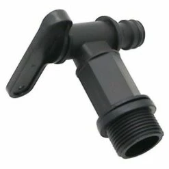 BAICCCF Robinet De Cuve De Récupération D'eau Une Pièce, Robinet De Réservoir En Plastique Noir, Adaptateur De Boîte De Stockage D'eau Ibc, Adaptateur De Robinet De Tuyau D'arrosage, Pour Collecteur D'eau De Pluie, Réservoir De Carburant (plastique)