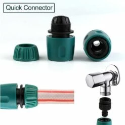 BAICCCF Robinet De Cuve De Récupération D'eau Connecteurs Rapides En Plastique Pour Tuyau D'arrosage, Lot De 10 (6 Connecteurs Rapides De Tuyau, 1 Connecteur Double, 2 Adaptateurs De Robinet Filetés, 1 Séparateur En Y), 6 Rondelles De Tuyau -Promos Récupération Magasin 66995116 3