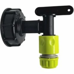 BAICCCF Robinet De Cuve De Récupération D'eau One Pie 1000l Robinet De Réservoir En Plastique Avec Connecteur De Tuyau D'arrosage, Adaptateur De Robinet De Réservoir Ibc, Connecteur Fileté 3/4 Pouce Pour Collecteur D'eau De Pluie, Réservoir De Carburant (a)