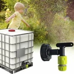 BAICCCF Robinet De Cuve De Récupération D'eau One Pie 1000l Robinet De Réservoir En Plastique Avec Connecteur De Tuyau D'arrosage, Adaptateur De Robinet De Réservoir Ibc, Connecteur Fileté 3/4 Pouce Pour Collecteur D'eau De Pluie, Réservoir De Carburant (a) -Promos Récupération Magasin 66995118 4