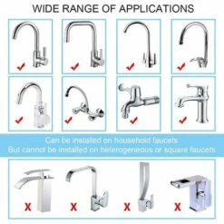 BAICCCF Robinet De Cuve De Récupération D'eau 2pcs 360 Aérateur D'évier De Cuisine Rotatif, Tête De Robinet De Cuisine, Purificateur D'eau Pivotant, économie D'eau, Adaptateur De Filtre De Robinet, Bec D'extension Anti-éclaboussures -Promos Récupération Magasin 66995155 5