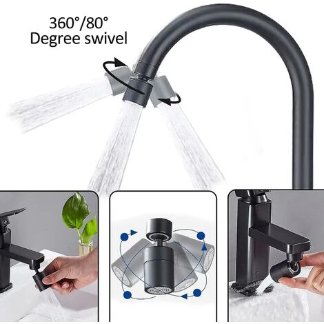 BAICCCF Robinet De Cuve De Récupération D'eau Aérateur De Robinet, Pivotant à 360 Degrés-2 Modes De Filtre De Robinet De Cuisine Réglable Pour Cuisine Salle De Bain, Avec Adaptateur 24 Mm Filetage Externe-22 Mm Interne 5 BAICCCF Robinet De Cuve De Récupération D'eau Aérateur De Robinet, Pivotant à 360 Degrés-2 Modes De Filtre De Robinet De Cuisine Réglable Pour Cuisine Salle De Bain, Avec Adaptateur 24 Mm Filetage Externe-22 Mm Interne – Image 3