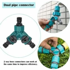 BAICCCF Robinet De Cuve De Récupération D'eau Adaptateur Séparateur De Tuyau D'arrosage 2 Pièces 2 Voies Pour Robinet Séparateur En Y Avec Tuyau De 3/4 Pouces -Promos Récupération Magasin 66995417 3