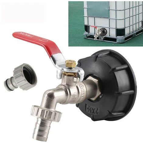 BAICCCF Robinet De Cuve De Récupération D'eau Pièces Robinet De Réservoir De Collecte D'eau, Adaptateur Ibc 1000l Adaptateur De Réservoir Ibc Adaptateur De Réservoir S60x6 Pour Robinet De Jardin En Laiton 4 BAICCCF Robinet De Cuve De Récupération D'eau Pièces Robinet De Réservoir De Collecte D'eau, Adaptateur Ibc 1000l Adaptateur De Réservoir Ibc Adaptateur De Réservoir S60x6 Pour Robinet De Jardin En Laiton – Image 2