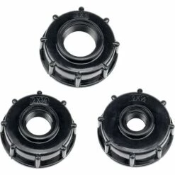 BAICCCF Robinet De Cuve De Récupération D'eau Pièces Adaptateur De Réservoir De Vidange Ibc Adaptateur De Couvercle De Réservoir D'eau En Plastique Vers Adaptateurs S60x6 Ibc Raccords Filetages épais Robinets 1/2 3/4 1 Pouce Noir