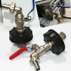 YEURIé 2 Pièces IBC Bouchon De Réservoir,S60x6 IBC Raccord/Bouchon Mamelon,1/2" Diamètre De Sortie,Diamètre D'entrée 60 Mm Pour Vanne De Tonne IBC - Noir -Promos Récupération Magasin 67355110 5