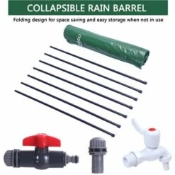 GROSMONDE 380L Récupérateur D'eau De Pluie Pliable Vert -Promos Récupération Magasin 67386747 4