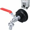 KARTOKNER Robinet Cuve Avec Adaptateur Robinet Arrosage, S60X6 IBC Raccord Robinet, Robinet De Jardin Pour Recuperateur Eau De Pluie (Mélangeur En Alliage 1/2" + Bec En Alliage)