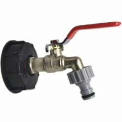 YOOUYIDA Adaptateur De Réservoir De Robinet IBC Adaptateur De Vidange De Qualité Alimentaire Pour Robinet De Réservoir Fourre-tout En Laiton 1/2, IBC Robinet Cuve