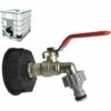 ENLENK Robinet Cuve 1000L S60X6 IBC Raccord Robinet Avec Raccord De Tuyau 1/2" , Adaptateur De Réservoir De Vidange, Pour Robinet De Jardin, Pour D'adaptateur De Cuve (1 Pièce)