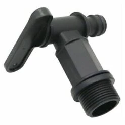 QERSTA Robinet Cuve Plastique,Adaptateur De Boîte De Rangement D'eau IBC,Adaptateur Robinet Tuyau Arrosage,pour Recuperateur Eau De Pluie, Réservoir De Carburant (Plastique)，une Pièce, Noir,Fonepro