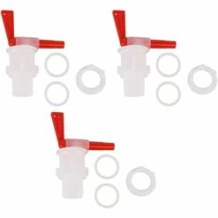 ENLENK 3pcs Ménage Brassage Bière Seau En Plastique Distributeur De Robinet En Plastique Rouge Robinet De Bière Distributeur De Bière