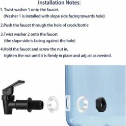 FLYME Robinet D'eau En Plastique Sans BPA, Robinet D'eau De Rechange Pour Comptoir, Seau à Eau Domestique, Système De Filtration De Refroidisseur D'eau, Carafe D'eau (2 Blancs) -Promos Récupération Magasin 67637597 2