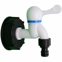 ENLENK Adaptateur De Réservoir IBC S60x6 Vanne Robinet Robinet En Plastique Connecteur De Tuyau Tonne Baril Raccord Adaptateur Pour Récupérateurs Eau De Pluie Raccord Sortie Raccord