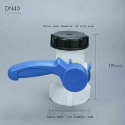 ECHOO Vanne Pour Cuve IBC 1000 Litres 2" / 62 Mm Vanne Papillon Intégrée En Plastique DN40 (62 Mm),SEMAket -Promos Récupération Magasin 67696942 5