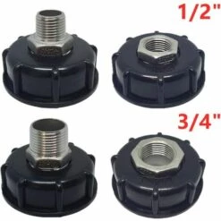 AOUGO 1000L IBC Adaptateur De Conteneur Fourre-tout Réservoir Adaptateur De Vidange Raccords De Bec En Acier Inoxydable Remplacement Irrigation Interrupteur Connecteurs Outils (3/4"inner Wire) -Promos Récupération Magasin 67704204 3