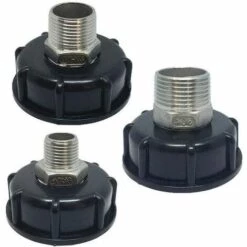 AOUGO 1000L IBC Adaptateur De Conteneur Fourre-tout Réservoir Adaptateur De Vidange Raccords De Bec En Acier Inoxydable Remplacement Irrigation Interrupteur Connecteurs Outils (3/4"inner Wire) -Promos Récupération Magasin 67704204 4