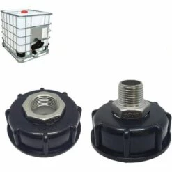 AOUGO 1000L IBC Adaptateur De Conteneur Fourre-tout Réservoir Adaptateur De Vidange Raccords De Bec En Acier Inoxydable Remplacement Irrigation Interrupteur Connecteurs Outils (3/4"inner Wire) -Promos Récupération Magasin 67704204 5