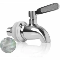 ENLENK Remplacement De Robinet De Distributeur De Boissons,Robinet De Tonneau Du Vin Et De La Bière Ou De Boisson En Acier Inoxydable, Inusable,16mm Robinet De Rechange Pour Distributeur