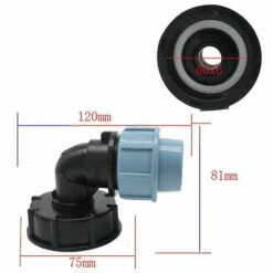 Cisea Adaptateur De Réservoir IBC, Adaptateur De Réservoir D'eau S60X6 IBC Avec Connecteur Coudé En Polyéthylène De Densité Moyenne De 25 Mm Compatible Avec Les Conteneurs IBC Standard Britanniques Et Européens -Promos Récupération Magasin 68077464 3